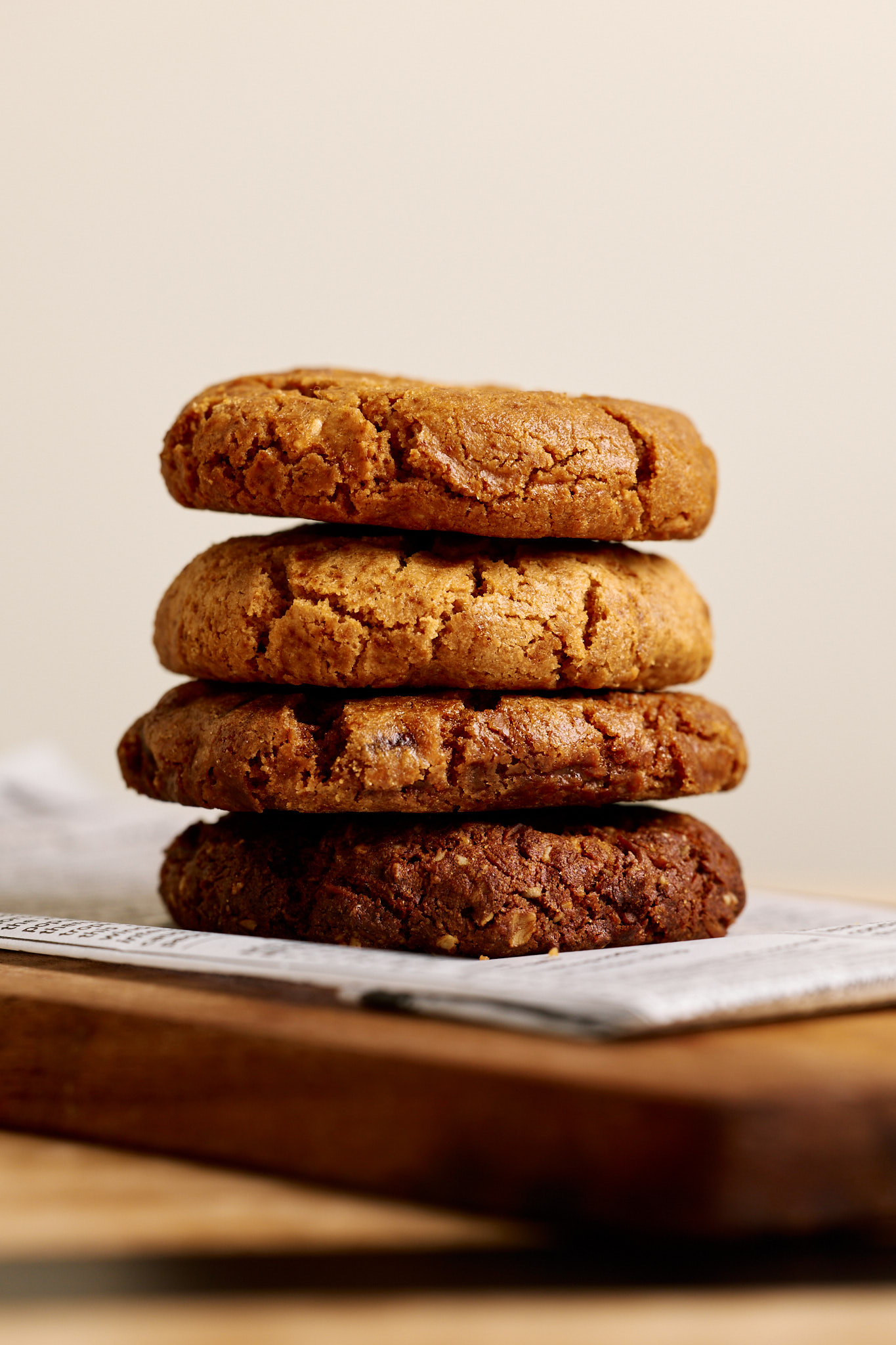 Stacked ginger cookies
